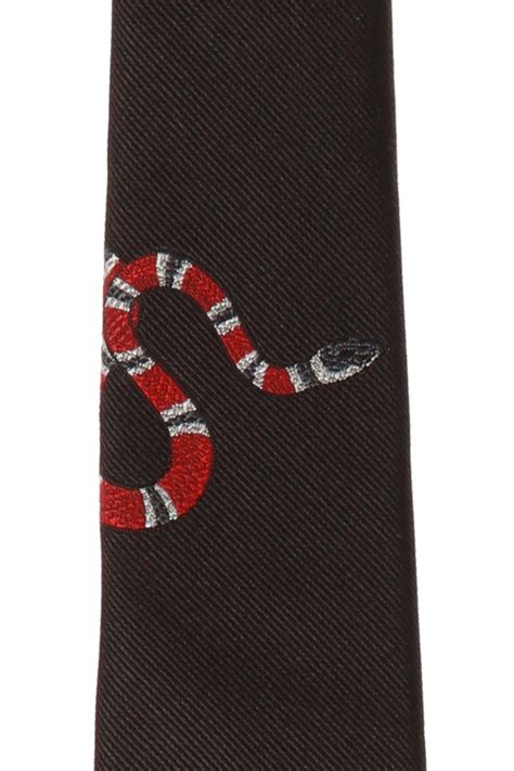 gucci tie black red green|Gucci snake tie.